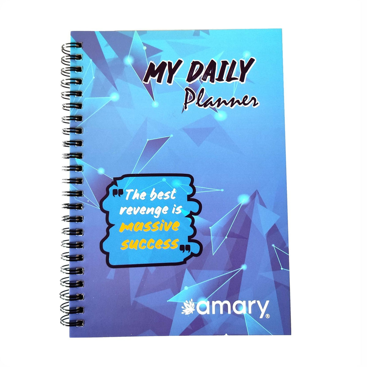 AMARY My Daily Planner – 160 Pages, 90 GSM, Wire-O Bound | Organize Your Day with To-Do Lists, Priorities, Goal & Wellness Tracker, Appointments, Deadlines, Reminders, Notes | Blue