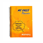 Amary My Daily Planner – 160 Pages, 90 GSM, Wire-O Bound | Organize Your Day with To-Do Lists, Priorities, Goal & Wellness Tracker, Appointments, Deadlines, Reminders, Notes | Orange