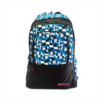 AMARY Dynamic Blue Geometric Backpack – Trendy, Spacious & Durable for Work, School & Adventures!