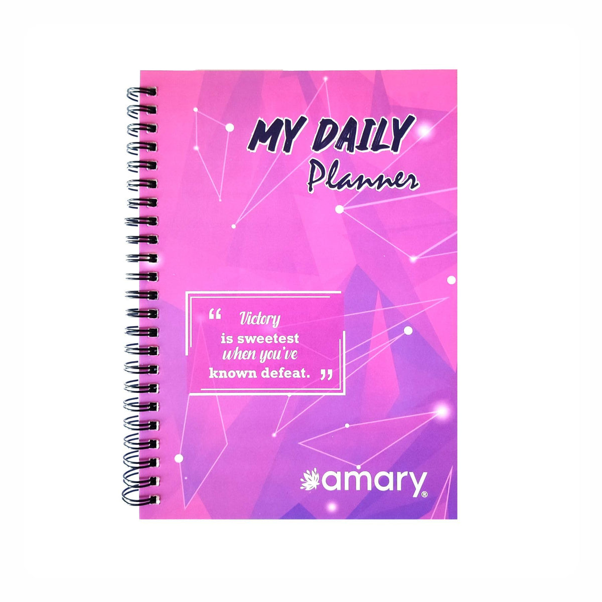 Amary My Daily Planner – 160 Pages, 90 GSM, Wire-O Bound | Organize Your Day with To-Do Lists, Priorities, Goal & Wellness Tracker, Appointments, Deadlines, Reminders, Notes | Purple