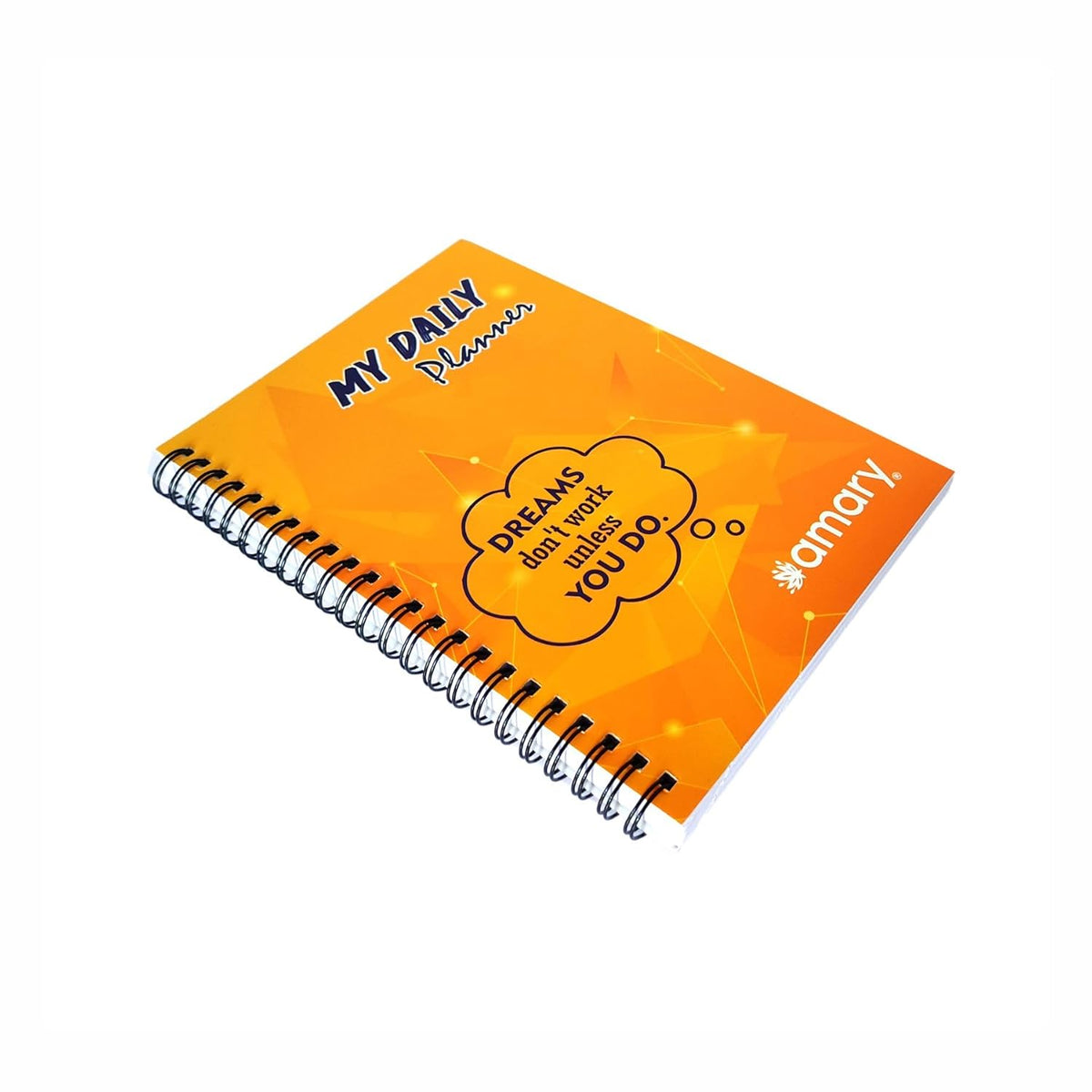 Amary My Daily Planner – 160 Pages, 90 GSM, Wire-O Bound | Organize Your Day with To-Do Lists, Priorities, Goal & Wellness Tracker, Appointments, Deadlines, Reminders, Notes | Orange