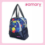 AMARY Lunch Bag with Front Pockets & Bottle Holder | Sturdy Light Weight Special Material | Water Repellent | Spacious Tiffin Bag, Lunch Bag, Storage Bag for All Purpose Needs (Giraffe, Navy Blue)