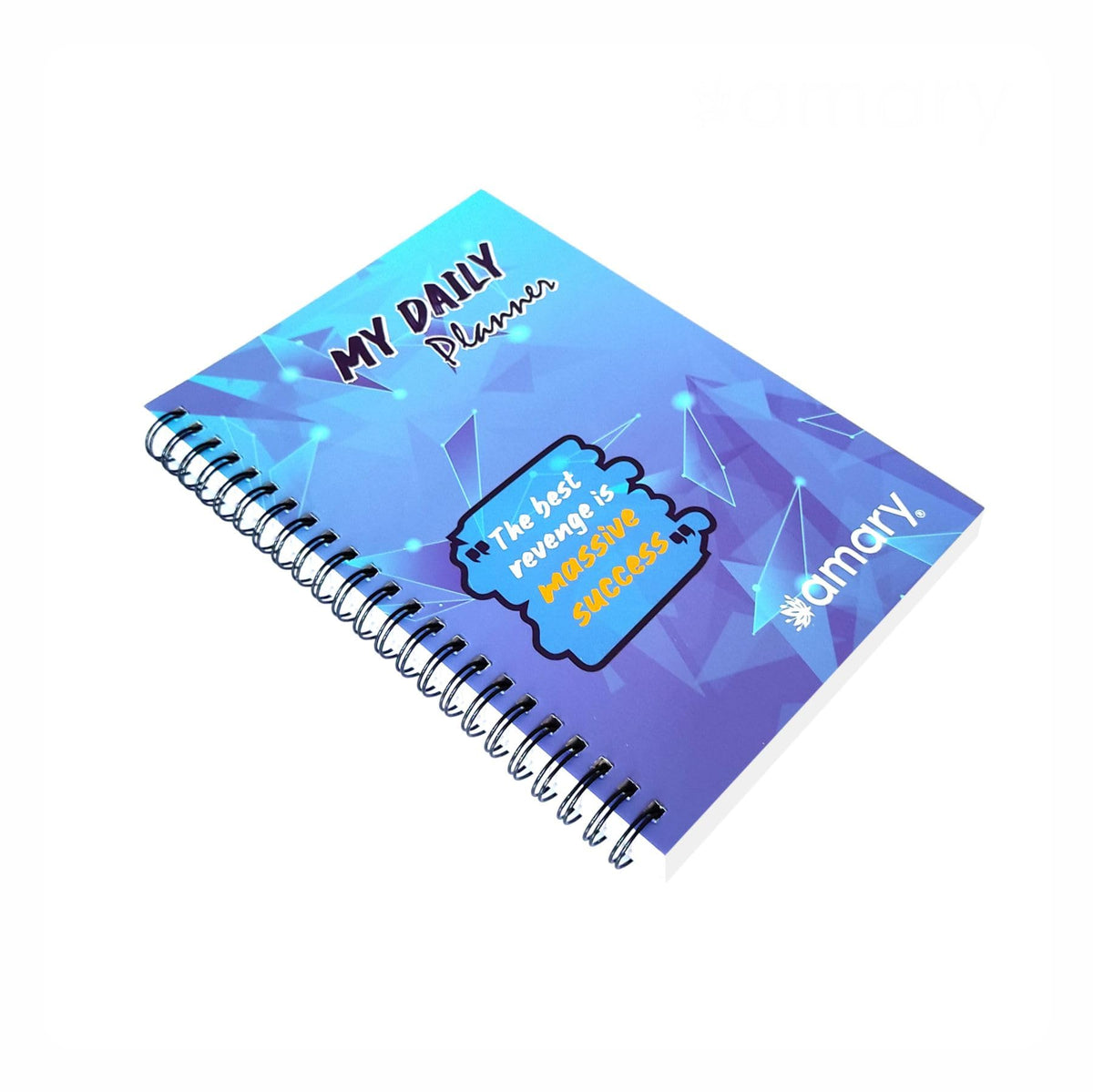 AMARY My Daily Planner – 160 Pages, 90 GSM, Wire-O Bound | Organize Your Day with To-Do Lists, Priorities, Goal & Wellness Tracker, Appointments, Deadlines, Reminders, Notes | Blue