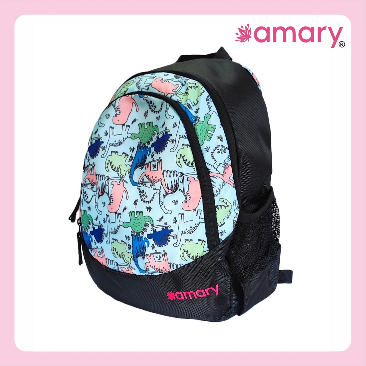 AMARY Dino Kids School Bag Small – Compact & Lightweight Backpack with Fun Dinosaur Design | Ideal for Preschool & Kindergarten