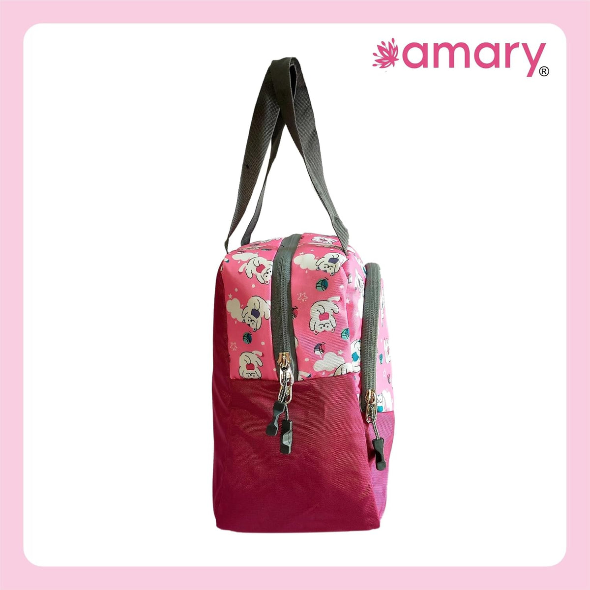 AMARY Adorable Teddy Bear Lunch Bag – Stylish, Spacious, and Durable Meal Carrier for School, Office, and Travel