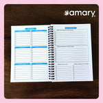 Amary My Daily Planner – 160 Pages, 90 GSM, Wire-O Bound | Organize Your Day with To-Do Lists, Priorities, Goal & Wellness Tracker, Appointments, Deadlines, Reminders, Notes | Purple