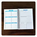 AMARY My Daily Planner – 160 Pages, 90 GSM, Wire-O Bound | Organize Your Day with To-Do Lists, Priorities, Goal & Wellness Tracker, Appointments, Deadlines, Reminders, Notes | Blue