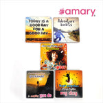 Amary MDF Fridge Magnet – Inspire, Smile , Explore | Quotes, Interactive, Funny & Intellectual Fridge Magnets | Gift and Decoration Gift| Set of 5