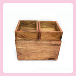 Amary Sheesham Wood Storage Box Set of 3 – Handcrafted Organizer for Kitchen, Dining, Study & Home Decor