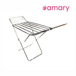 Amary Premium Heavy- Duty Stainless Steel Foldable Cloth Dryer Stand | Double Rack, Spacious Design, Easy Storage, Pre-assembled and Easy to use (Small – 144cmx51cmx88cm)