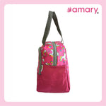 AMARY Lunch Bag with Front Pockets & Bottle Holder | Sturdy Light Weight Special Material |Water Repellent | Spacious Tiffin Bag, Lunch Bag, Bag for All Purpose Needs (Unicorn,Voilet)