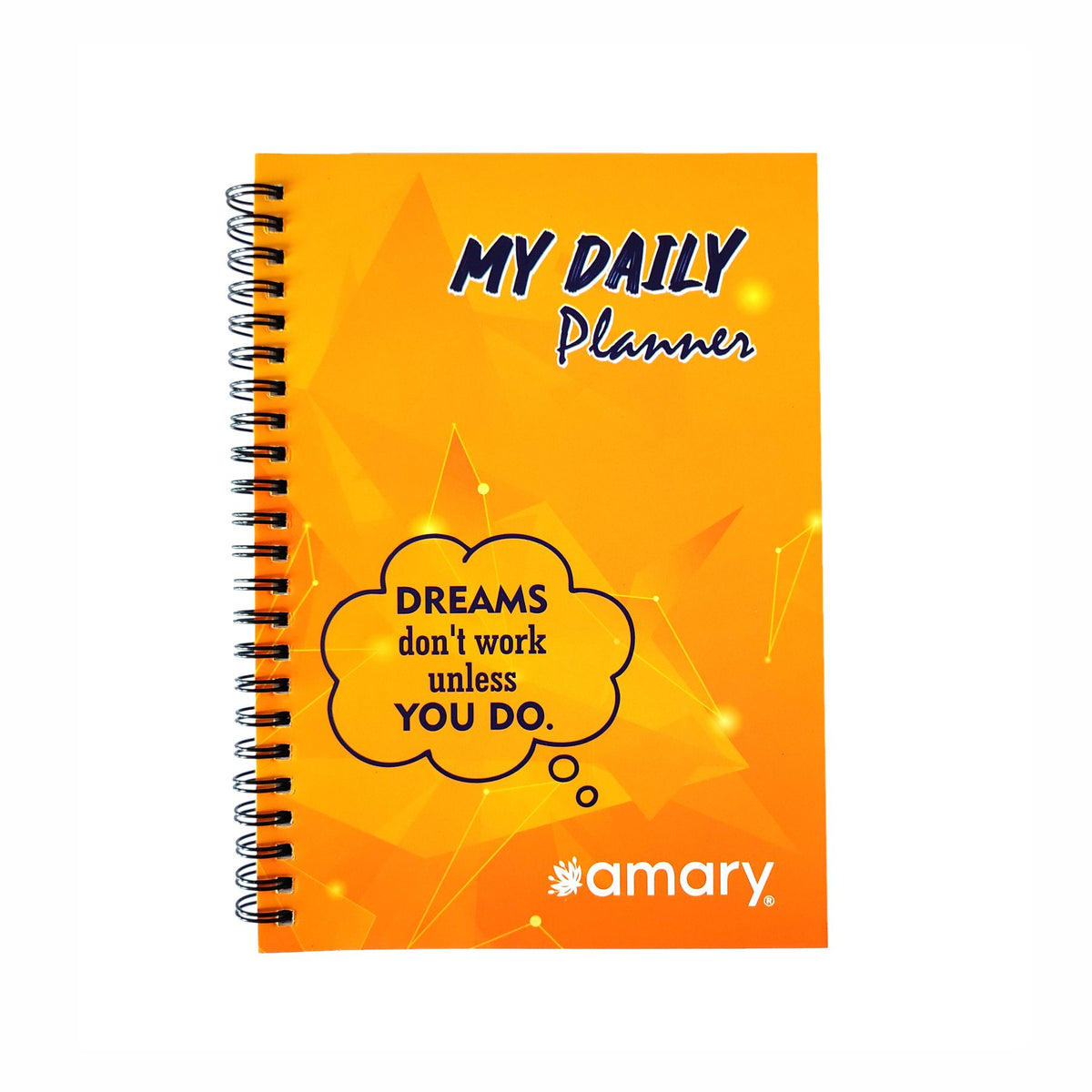 Amary My Daily Planner – 160 Pages, 90 GSM, Wire-O Bound | Organize Your Day with To-Do Lists, Priorities, Goal & Wellness Tracker, Appointments, Deadlines, Reminders, Notes (Orange )