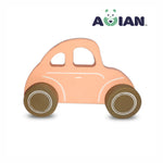 Avian Wooden Pink Push & Pull Car Toy | Eco-Friendly & Non-Toxic | Develops Motor Skills | For Kids 1+
