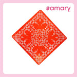 Amary Pooja Chowki | Wooden Palaka/Mane Pedestal for Puja and Diya stand |Traditional MDF Base with Intricate Design | Durable & Decorative | Square Shape - Orange (Big - 26cm x26cm)