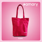 AMARY Women's Tote Bag – Stylish Huckaback Fabric, Magnetic Closure, Durable & Versatile for Work, Travel & Everyday Use(Red)