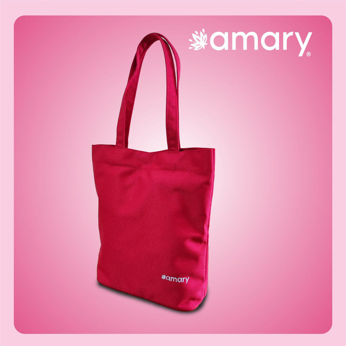 AMARY Women's Tote Bag – Stylish Huckaback Fabric, Magnetic Closure, Durable & Versatile for Work, Travel & Everyday Use(Red)