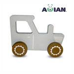 Avian Wooden Blue Push & Pull Tractor Toy | Eco-Friendly & Non-Toxic | Develops Motor Skills | For Kids 1+