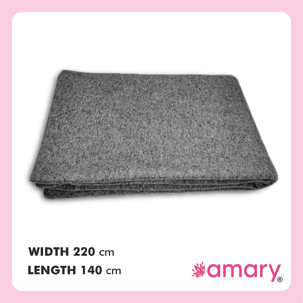 Amary Fleece Woolen Blanket – Soft, Warm & Lightweight All-Season Throw in Charcoal Grey