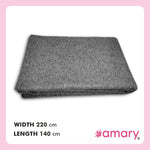 Amary Fleece Woolen Blanket – Soft, Warm & Lightweight All-Season Throw in Charcoal Grey