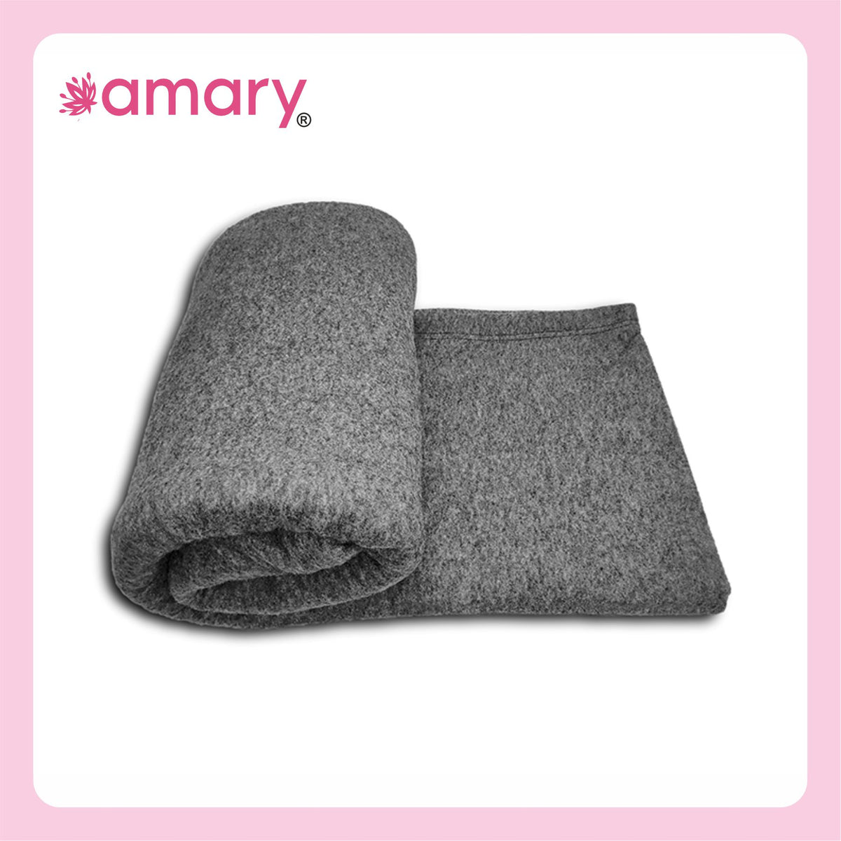 Amary Fleece Woolen Blanket – Soft, Warm & Lightweight All-Season Throw in Charcoal Grey