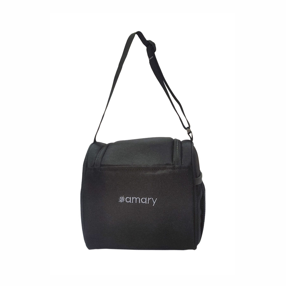 AMARY Lunch Bag | Water-Resistant PU Fabric | Durable, Lightweight & Spacious | YKK Zipper, Adjustable Strap, Nylon Thread | Ideal for Office, School & Travel (Red)