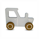 Avian Wooden Blue Push & Pull Tractor Toy | Eco-Friendly & Non-Toxic | Develops Motor Skills | For Kids 1+