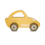 Avian Wooden Yellow Push & Pull Car Toy | Eco-Friendly & Non-Toxic | Develops Motor Skills | For Kids 1+