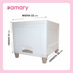AMARY 1-Layer Cupboard Drawer Storage Box – Compact White Plastic Organizer for Clothes, Toys & Everyday Essentials