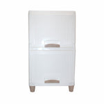 AMARY 2-Layer Cupboard Drawer Storage Box – Durable White Plastic Organizer for Clothes, Toys, Accessories & More