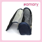 AMARY Travel Toiletry Bag – Lightweight, Water-Repellent Organizer Pouch for Men & Women (Gray)