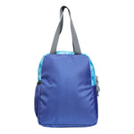 AMARY Lunch Bag with Front Pockets & Bottle Holder | Sturdy Light Weight Special Material | Water Repellent | Spacious Tiffin Bag, Lunch Bag, Storage Bag for All Purpose Needs (Football, Blue )
