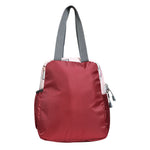 AMARY Lunch Bag with Front Pockets & Bottle Holder | Sturdy Light Weight Special Material | Water Repellent | Spacious Tiffin Bag, Lunch Bag, Storage Bag for All Purpose Needs (Cat Rainbow, Maroon)