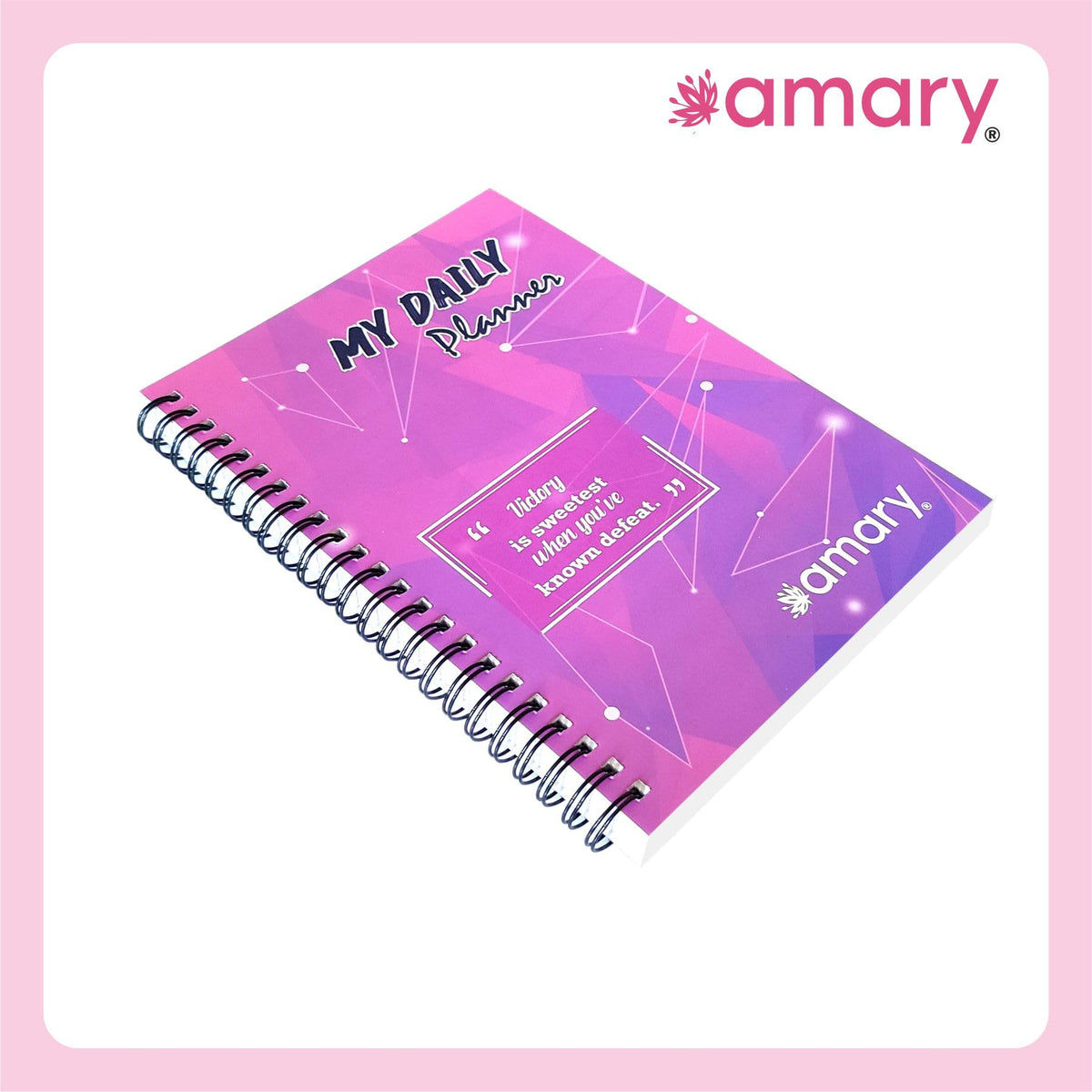 Amary My Daily Planner – 160 Pages, 90 GSM, Wire-O Bound | Organize Your Day with To-Do Lists, Priorities, Goal & Wellness Tracker, Appointments, Deadlines, Reminders, Notes | Purple