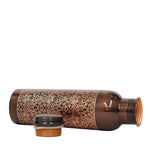 Amary Antique Engraved Pure Copper Bottle – Leakproof, BPA-Free, Ayurvedic Health Benefits (1 Liter)