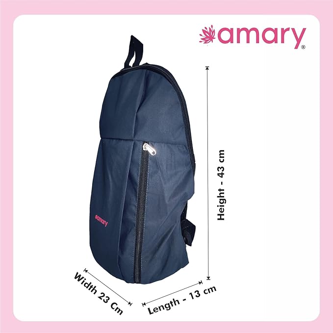 AMARY Sleek Mini Backpack – Stylish, Lightweight & Versatile Travel Bag for Daily Essentials (Navy Blue)