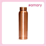 Amary Pure Copper Bottle – Leakproof, BPA-Free, Ayurvedic Health Benefits, Ideal for Travel & Daily Use (1 Liter)