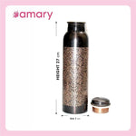 Amary Antique Engraved Pure Copper Bottle – Leakproof, BPA-Free, Ayurvedic Health Benefits (1 Liter)