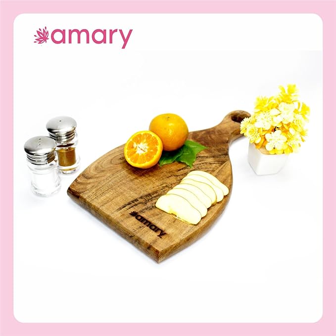 Amary Acacia Wood Chopping & Serving Board – Eco-Friendly Cutting Board for Vegetables, Fruits & Cheese