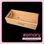 Amary Pine Wood Serving & Storage Tray – Handcrafted Eco-Friendly Organizer for Kitchen & Table Décor
