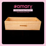 Amary Pine Wood Serving & Storage Tray – Handcrafted Eco-Friendly Organizer for Kitchen & Table Décor