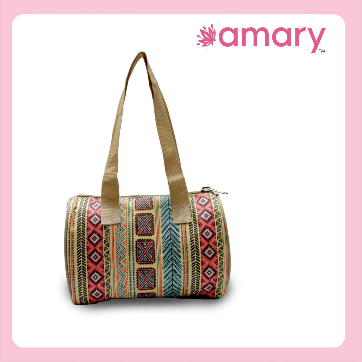 AMARY Women's Handbag – Lightweight Matty Fabric Shoulder Bag for Office & Daily Use