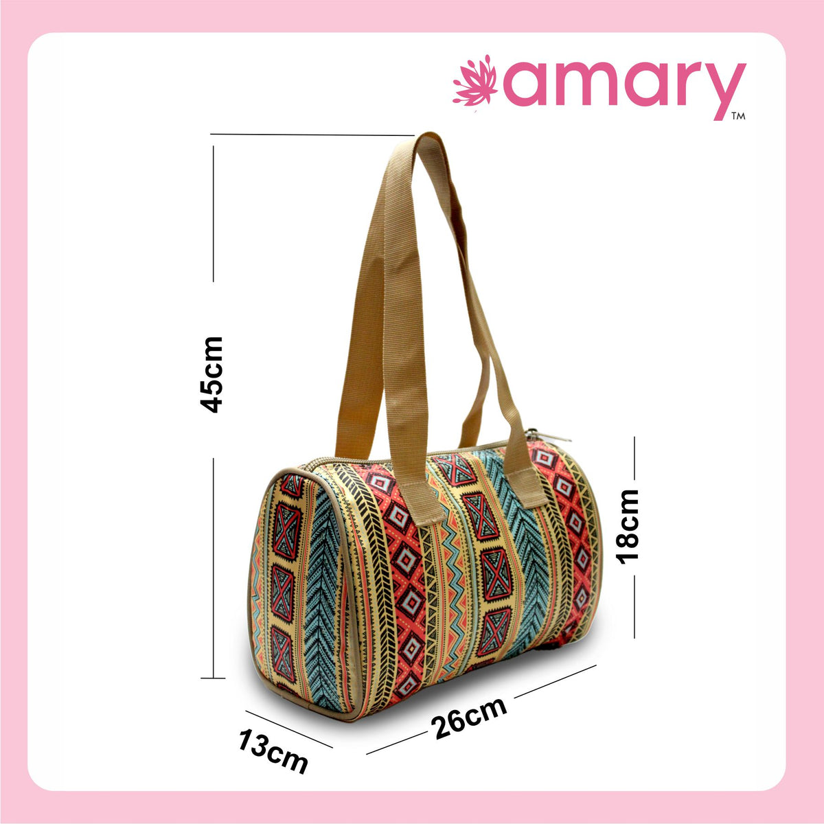 AMARY Women's Handbag – Lightweight Matty Fabric Shoulder Bag for Office & Daily Use
