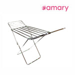 Amary Premium Heavy- Duty Stainless Steel Foldable Cloth Dryer Stand | Double Rack, Spacious Design, Easy Storage, Pre-assembled and Easy to use (Medium – 165cmx55cmx100cm)