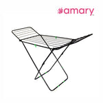 Amary Premium Cloth Dryer Stand- 3 Way Folding, Wire Design with 18 Drying Rail, Spacious Double Rack | Compact, Pre-assembled, Easy Storage & Use (Small, Black – 142cmx53cmx93cm)