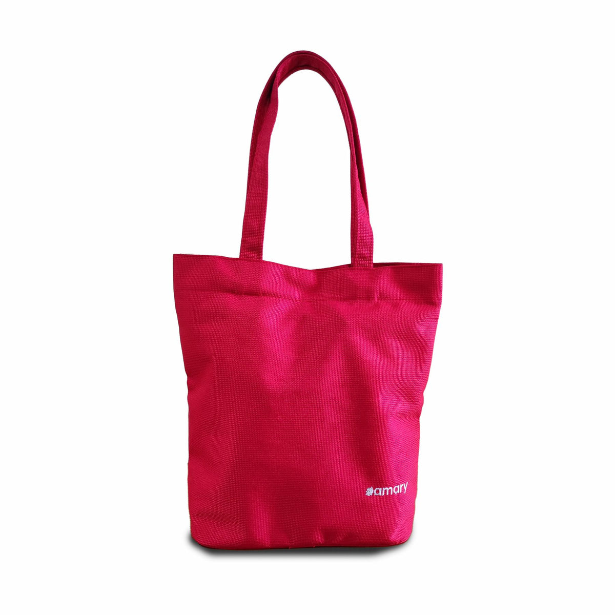 AMARY Women's Tote Bag – Stylish Huckaback Fabric, Magnetic Closure, Durable & Versatile for Work, Travel & Everyday Use(Red)