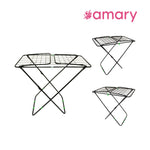 Amary Premium Cloth Dryer Stand- 3 Way Folding, Wire Design with 18 Drying Rail, Spacious Double Rack | Compact, Pre-assembled, Easy Storage & Use (Small, Black – 142cmx53cmx93cm)