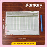AMARY A4 Monthly Habit Tracker – 12 Undated Sheets for Goal Setting & Habit Building
