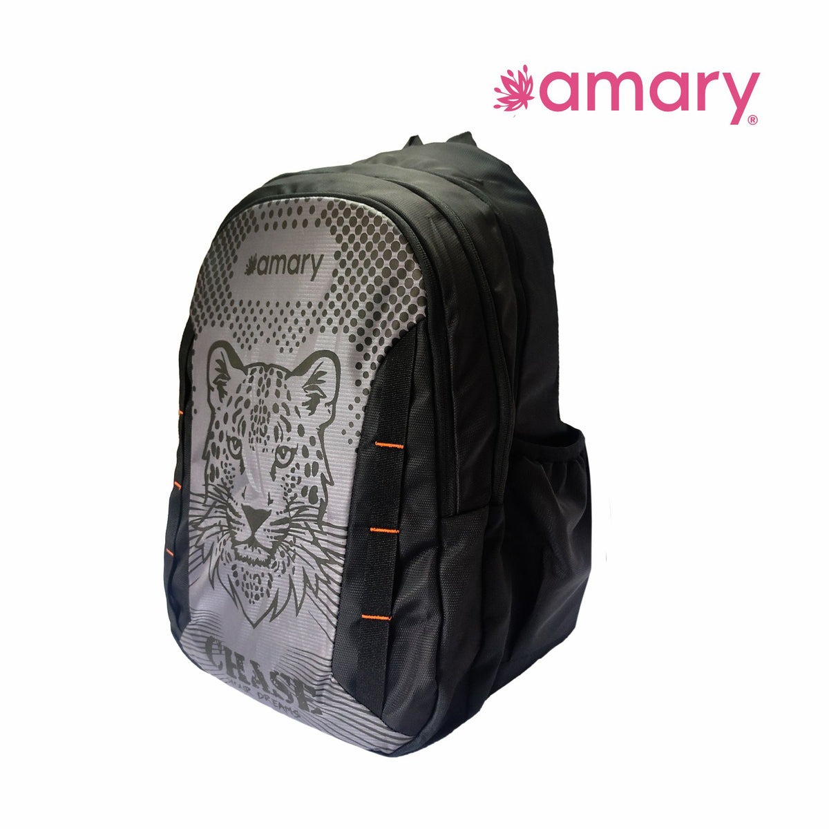 AMARY WildStride Cheetah Laptop Backpack | TM Dobby Water-Resistant Fabric | Durable, Spacious & Stylish | Laptop pad, 3 Compartments, YKK Runner & Nylon Stitching – Perfect for Work, Travel & Adventure