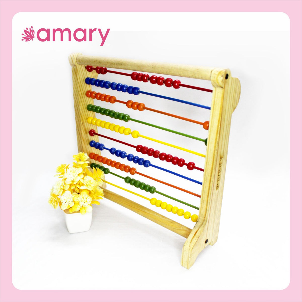 AVIAN Wooden Abacus Counting Game – Math Teaching Tool for Kids, Montessori Educational Toy (Multicolor)