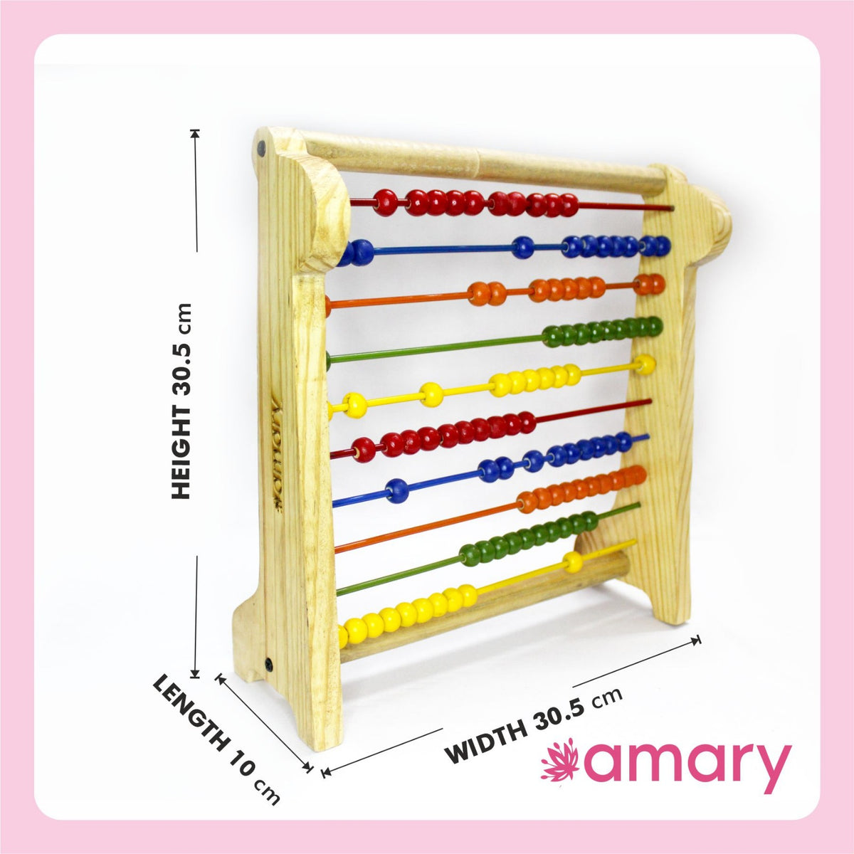 AVIAN Wooden Abacus Counting Game – Math Teaching Tool for Kids, Montessori Educational Toy (Multicolor)